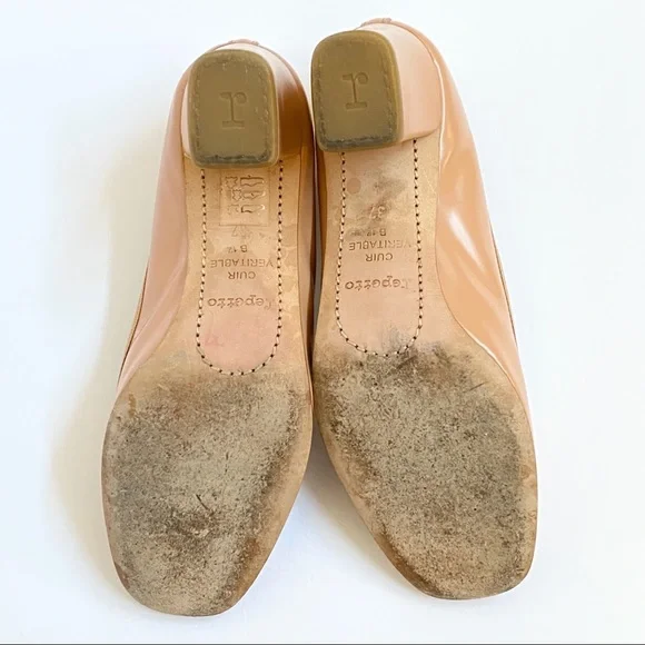 Repetto light brown tan nastasia ballerina ballet chunky thick